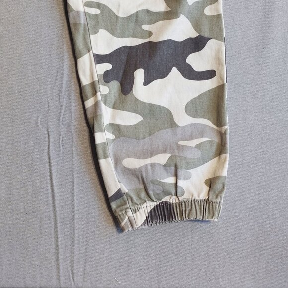 Aeropostale Aero high-rise relaxed jogger cargo pants women's M grey camouflage - Picture 9 of 15